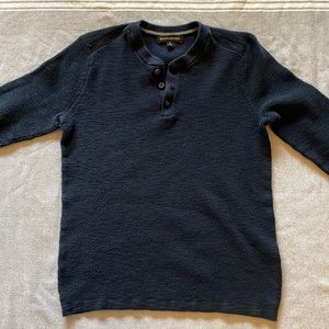 Banana Republic Thermal Knit Cotton Henley sweater.  Size XS